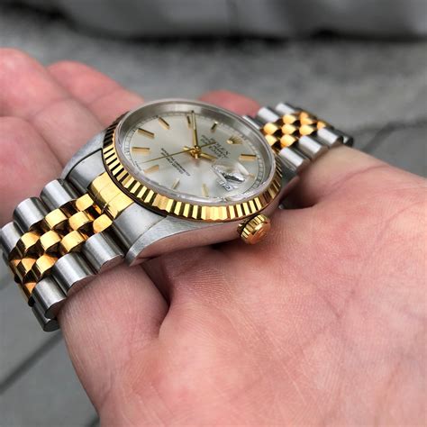 rolex silber geold